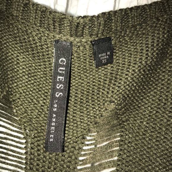 Olive green ripped sweater - Picture 3 of 3